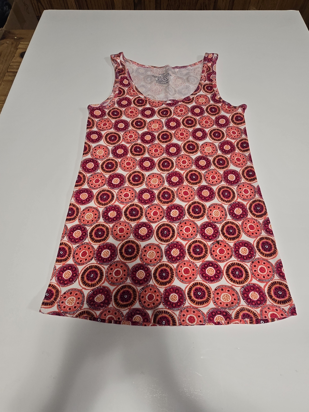 Woman's Pink Patterned Tank Top - Casual